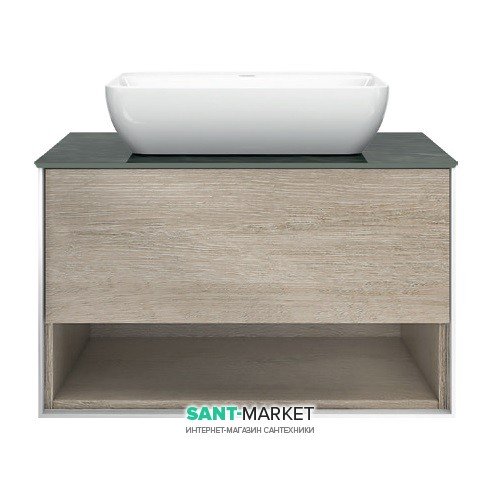 Тумба підвісна під раковину Kerama Marazzi Plaza Modern 80 см МДФ дуб Орегон PL.M.80.1\OAK.O