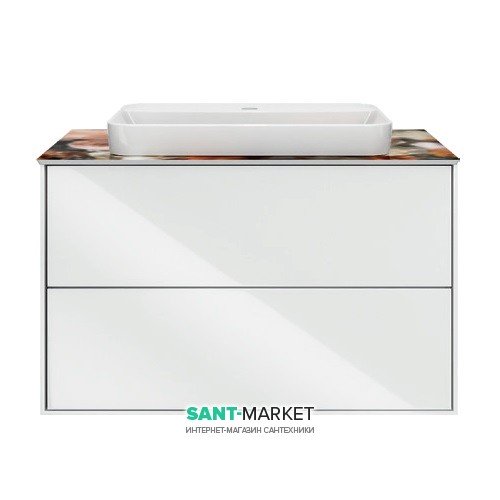 Тумба подвесная под раковину Kerama Marazzi Plaza Modern 80 см МДФ белый PL.M.80.2\WHT