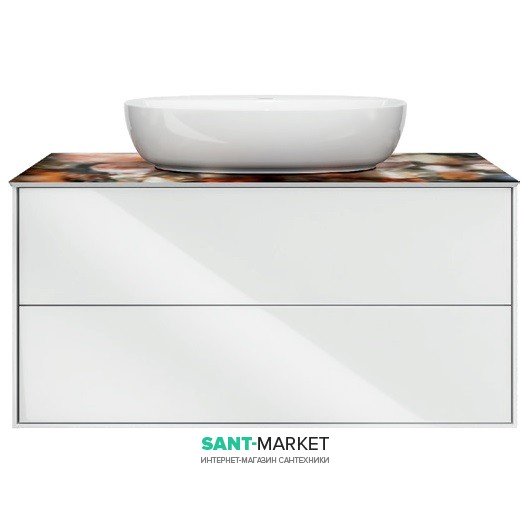 Тумба подвесная под раковину Kerama Marazzi Plaza Modern 100 см МДФ белый PL.M.100.2\WHT