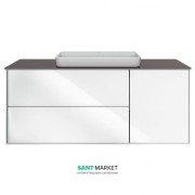 Тумба подвесная под раковину Kerama Marazzi Plaza Modern 120 см МДФ белый PL.M.120.3\WHT