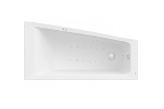 Ванна гідромасажна акрилова асиметрична Roca Easy Smart Air Plus права 150х80 см білий A24T277000