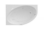 Ванна гидромассажная акриловая асимметричная Roca Orbita Smart WaterAir Plus левая 150х100 см белый A24T205000