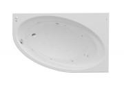 Ванна гидромассажная акриловая асимметричная Roca Orbita Effects Titanium правая 140х100 см белый A24T200000