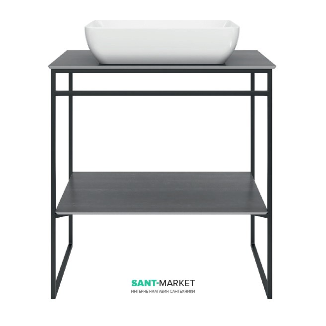 Консоль для раковини Kerama Marazzi Plaza Next для підлоги 80 см чорний матовий PL.N.80.01\BLK.M