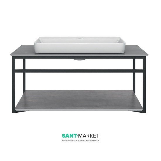 Консоль для раковины Kerama Marazzi Plaza Next подвесная 80 см черный матовый PL.N.80.02\BLK.M