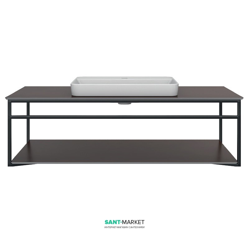 Консоль для раковини Kerama Marazzi Plaza Next підвісна 120 см чорний матовий PL.N.120.02\BLK.M