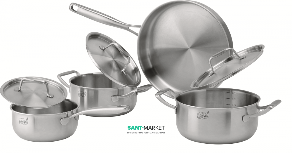 Набор посуды профессиональный Make it Wonderful Franke из 7 предметов нержавеющая сталь 112.0499.553
