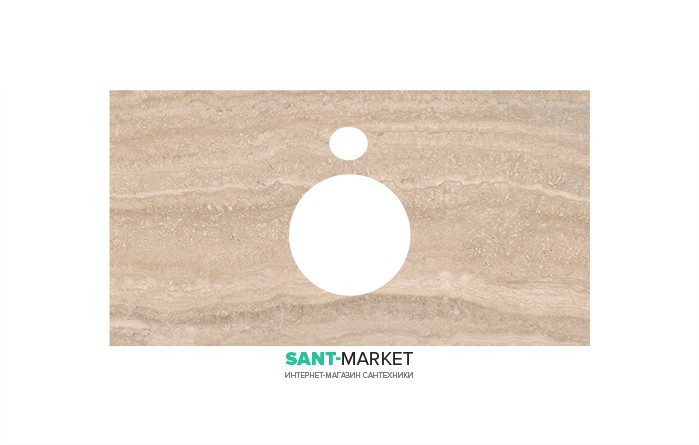 Столешница под раковину Kerama Marazzi Plaza Modern 80 см Риальто песочный PL1.SG560400R\80