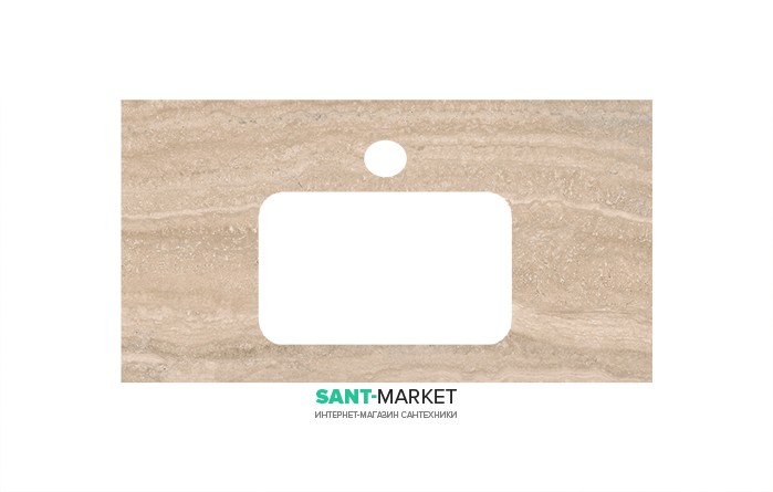 Стільниця під раковину Kerama Marazzi Plaza Modern 80 см Ріальто пісочний PL2.SG560400R\80