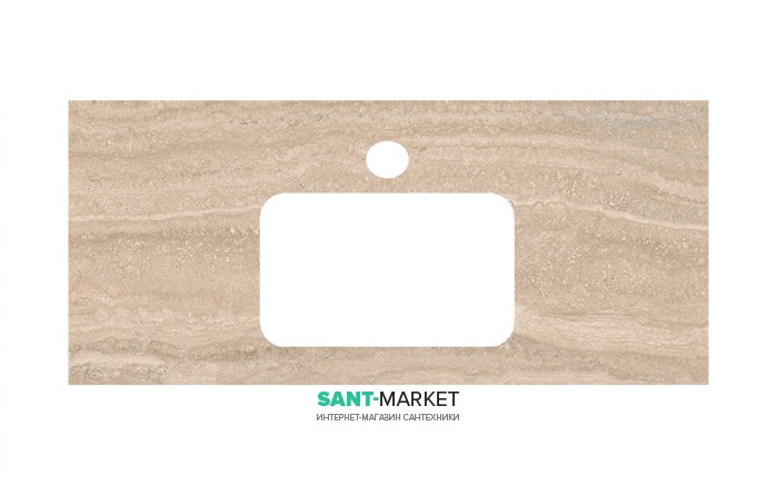 Столешница под раковину Kerama Marazzi Plaza Modern 100 см Риальто песочный PL2.SG560400R\100