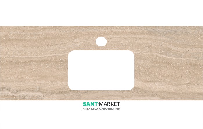 Стільниця під раковину Kerama Marazzi Plaza Modern 120 см Ріальто пісочний PL3.SG560400R\120