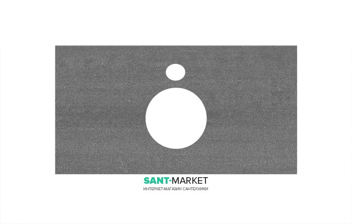 Столешница под раковину Kerama Marazzi Plaza Next 80 см Про Дабл антрацит PL1.DD500600R\80