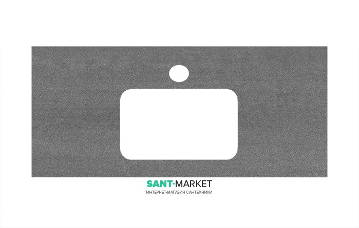 Стільниця під раковину Kerama Marazzi Plaza Next 100 см Про Дабл антрацит PL3.DD500600R\100