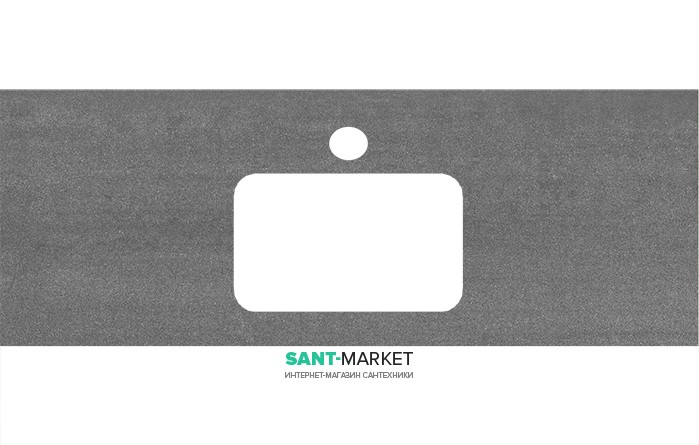 Стільниця під раковину Kerama Marazzi Plaza Next 120 см Про Дабл антрацит PL3.DD500600R\120