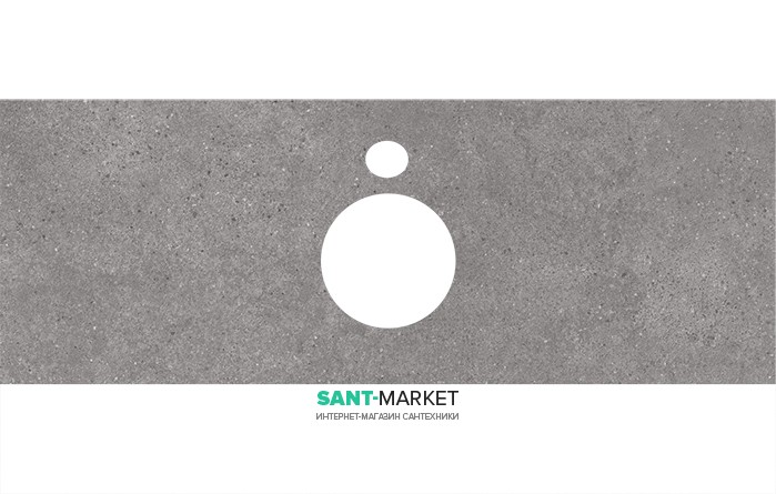 Стільниця під раковину Kerama Marazzi Plaza Next 120 см Фондамента сірий PL1.DL500900R\120
