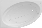 Ванна гидромассажная акриловая асимметричная Roca Orbita Effects Gold Option левая 140х100 см белый A24T191000