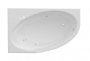 Ванна гідромасажна акрилова асиметрична Roca Orbita Smart Water Plus ліва 140х100 см білий A24T188000