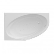 Ванна гідромасажна акрилова асиметрична Roca Orbita Smart Air Plus ліва 140х100 см білий A24T187000