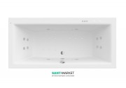 Ванна гідромасажна акрилова прямокутна Roca Vita Smart Water Air Plus 190х90 см білий A24T094000