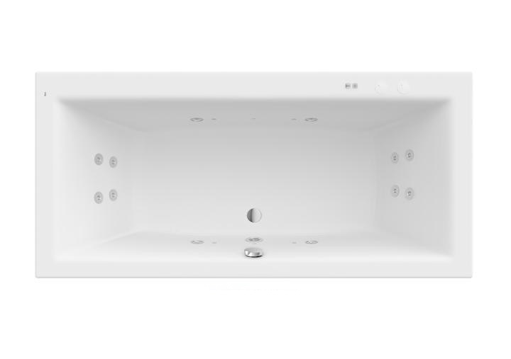 Ванна гидромассажная акриловая прямоугольная Roca Vita Smart Water Plus 190х90 см белый A24T093000