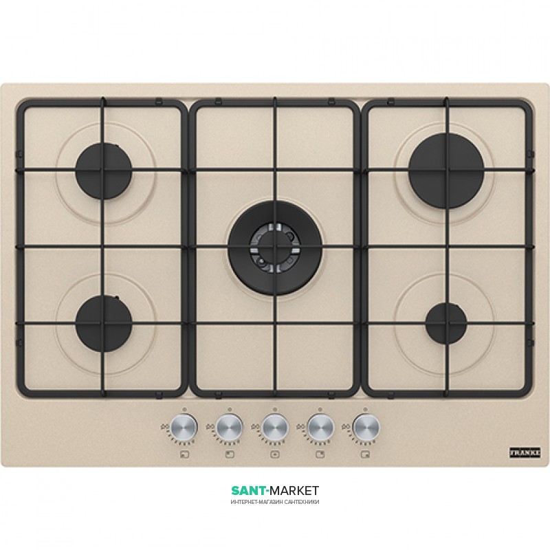 Варильна поверхня газова Franke Smart FHSM 755 4G DC OA E емаль бежевий 106.0554.392