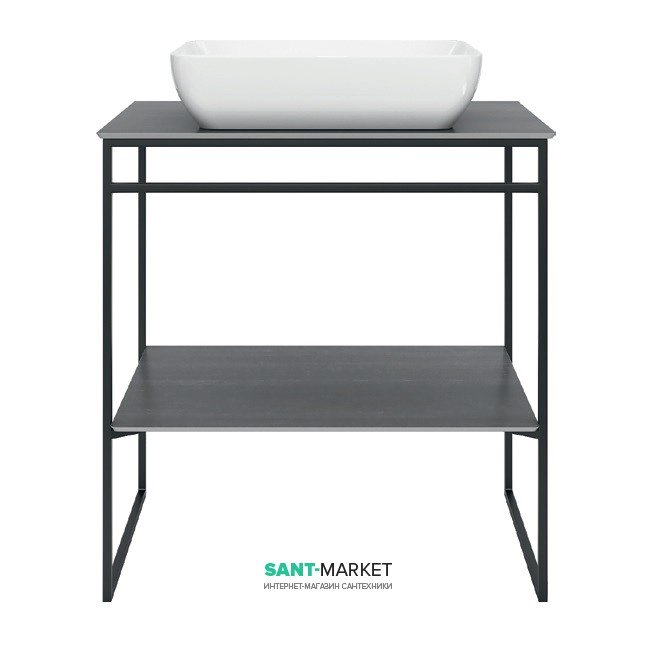 Консоль для раковины Kerama Marazzi Plaza Next напольная 80 см черный матовый PL.N.80.01\BLK.M