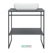 Консоль для раковины Kerama Marazzi Plaza Next напольная 80 см черный матовый PL.N.80.01\BLK.M