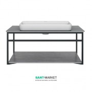 Консоль для раковины Kerama Marazzi Plaza Next подвесная 80 см черный матовый PL.N.80.02\BLK.M