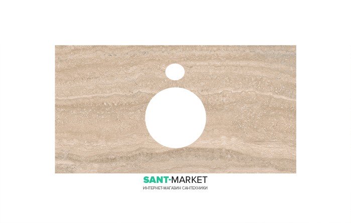 Столешница под раковину Kerama Marazzi Plaza Modern 80 см Риальто песочный PL1.SG560400R\80