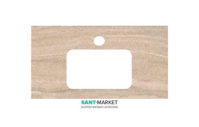 Стільниця під раковину Kerama Marazzi Plaza Modern 80 см Ріальто пісочний PL3.SG560400R\80