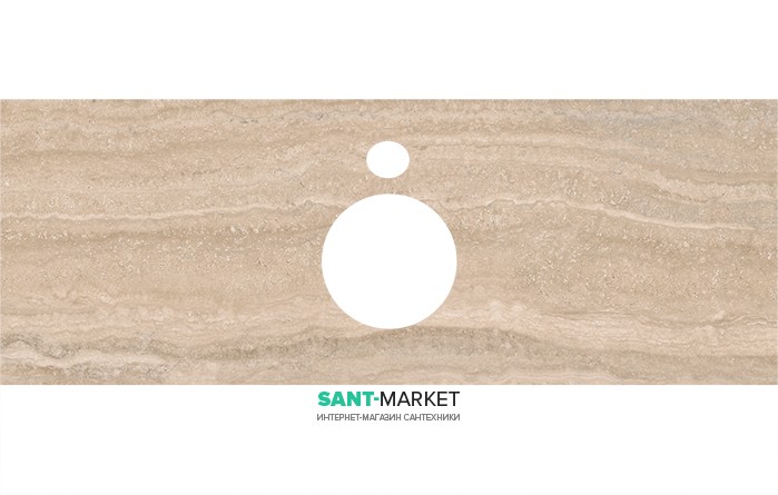 Столешница под раковину Kerama Marazzi Plaza Modern 120 см Риальто песочный PL1.SG560400R\120