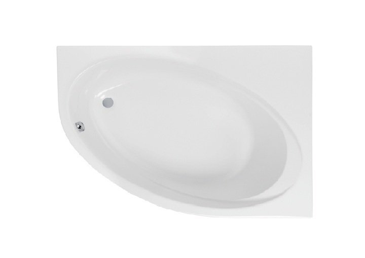 Ванна акриловая асимметричная Roca Orbita 140x100 см с ножками правая белый A24T193000