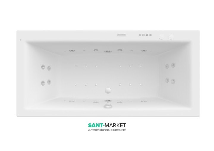 Ванна гідромасажна акрилова прямокутна Roca Vita Effects Gold 190х90 см білий A24T095000