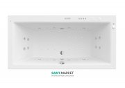Ванна гидромассажная акриловая прямоугольная Roca Vita Effects Gold Option 180х90 см белый A24T088000