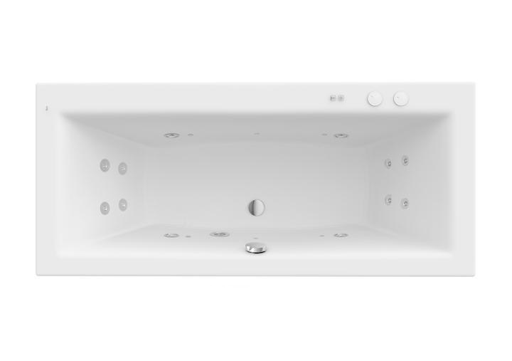 Ванна гидромассажная акриловая прямоугольная Roca Vita Smart Water Plus 170х75 см белый A24T069000