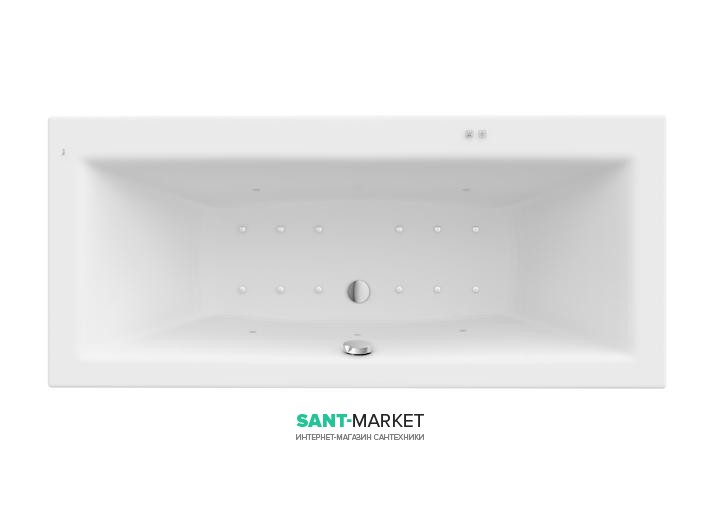 Ванна гидромассажная акриловая прямоугольная Roca Vita Smart Air Plus 170х75 см белый A24T068000