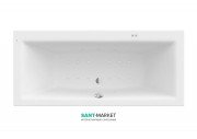 Ванна гидромассажная акриловая прямоугольная Roca Vita Smart Air Plus 180х80 см белый A24T076000