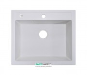 Мойка для кухни Adamant Prizma 590х500 мм искусственный гранит белый 4824296100201