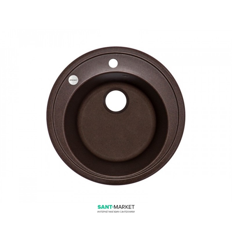 Мойка для кухни Adamant Sun Ø510 мм искусственный гранит mokko 4824296100112