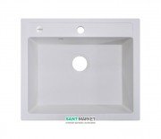 Мойка для кухни Adamant Prizma 590х500 мм искусственный гранит белый 4824296100201