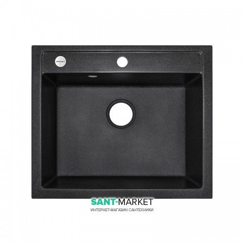 Мийка для кухні Adamant Prizma 590х500 мм штучний граніт чорний 4824296100203