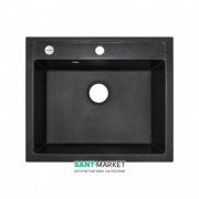 Мойка для кухни Adamant Prizma 590х500 мм искусственный гранит черный 4824296100203