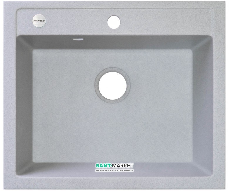 Мийка для кухні Adamant Prizma 590х500 мм штучний граніт світло-сірий 4824296100209