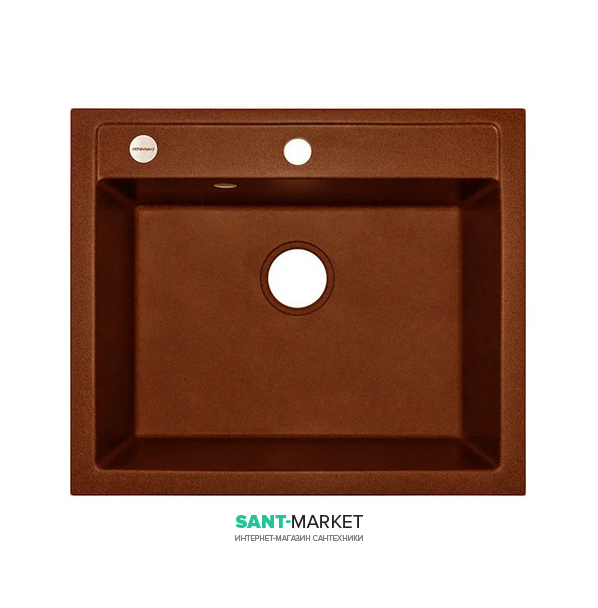 Мийка для кухні Adamant Prizma 590х500 мм штучний граніт terracotta 4824296100211