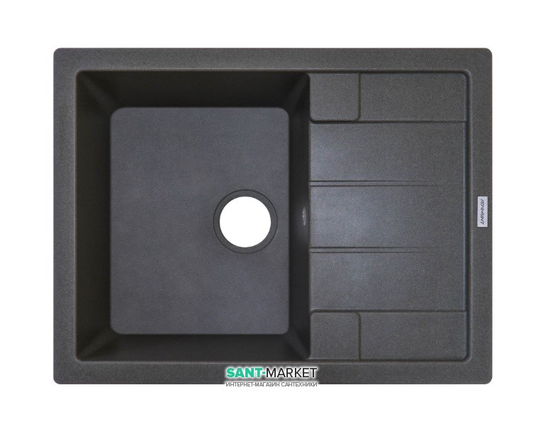 Мойка для кухни Adamant Anila 650х500 мм искусственный гранит серый 4824296100304