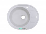 Мойка для кухни Adamant Ovum 620х500 мм искусственный гранит белый 4824296100401