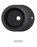 Мойка для кухни Adamant Ovum 620х500 мм искусственный гранит черный 2006270043295