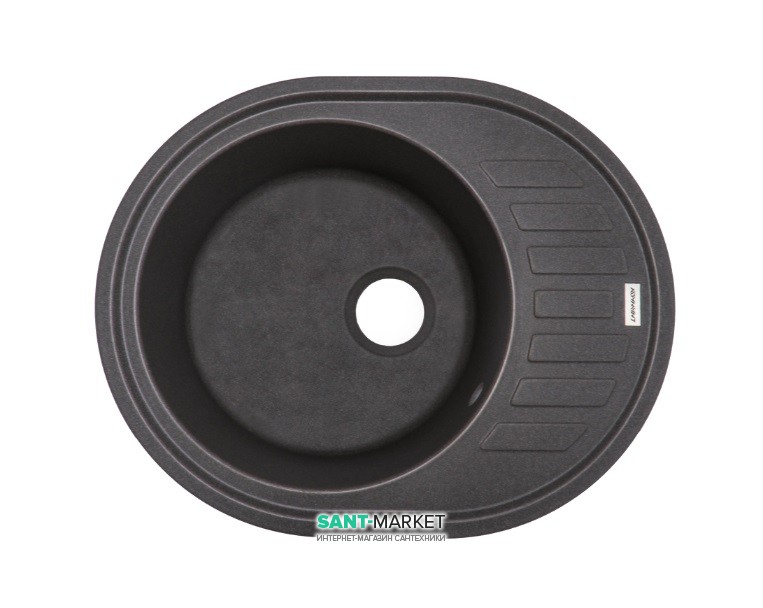 Мийка для кухні Adamant Ovum 620х500 мм штучний граніт сірий 4824296100404