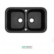 Мийка для кухні Adamant Twins 770х470 мм штучний граніт чорний 4824296100503