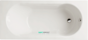 Ванна акриловая прямоугольная PoolSpa коллекция Lena 170Х75 белый PWP1B10ZD000000